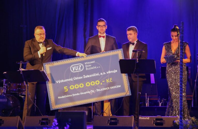 Výzkumný Ústav Železniční daroval pět milionů korun na pomoc železničářům