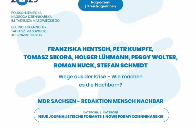 Spolupracovník studia ČRO Liberec laureátem polsko-německé novinářské ceny Tadeusze Mazowieckého