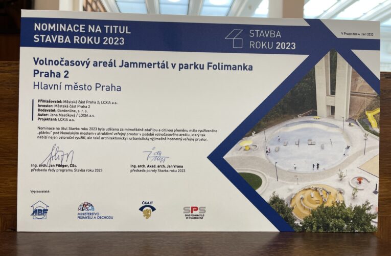 Volnočasový areál Jammertal postoupil do finále  prestižní soutěže STAVBA ROKU 2023