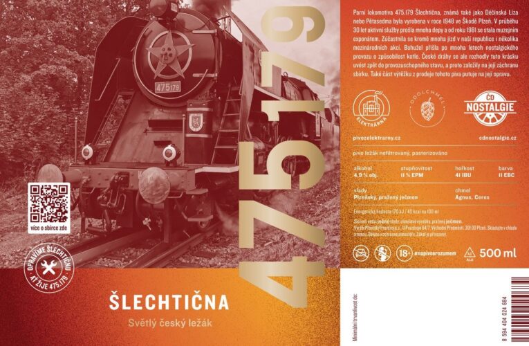 Sbírka na opravu parní lokomotivy Šlechtična pokračuje. Podpořit ji můžete nákupem speciálního piva