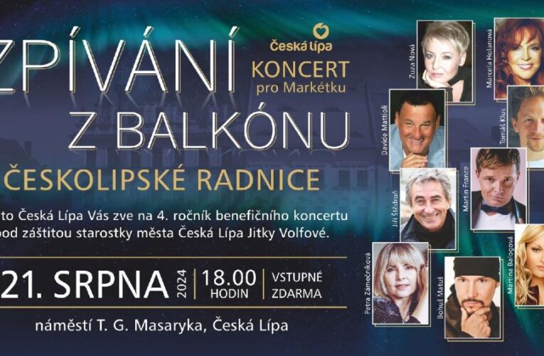 Letos z českolipské radnice zazpívají Holanová, Klus, Štědroň i France.