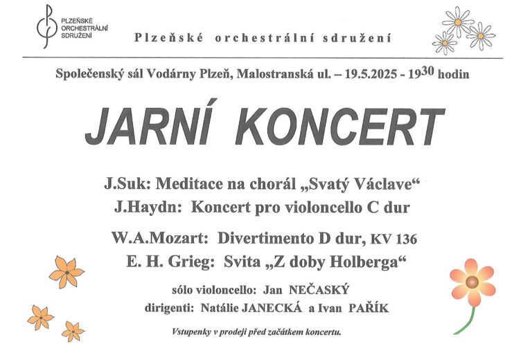 Jarní koncert Plzeňského orchestrálního sdružení