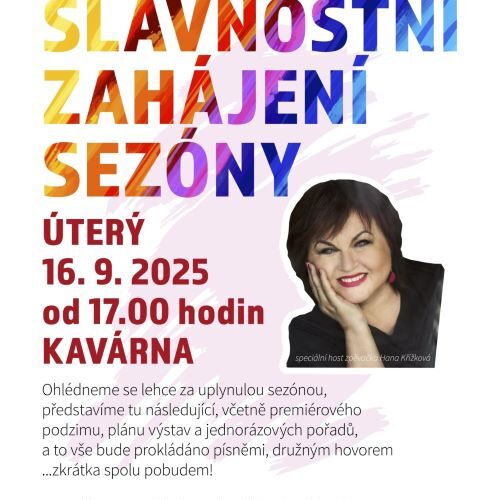 Slavnostní zahájení nové divadelní sezony 2025/2026 ve Strašnickém divadle Praha – Adverte, které se uskuteční v úterý 16. září 2025 od 17:00 hodin.