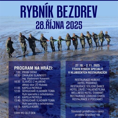 Rybáři loví druhý největší rybník. Extra prodloužený víkend láká do jižních Čech