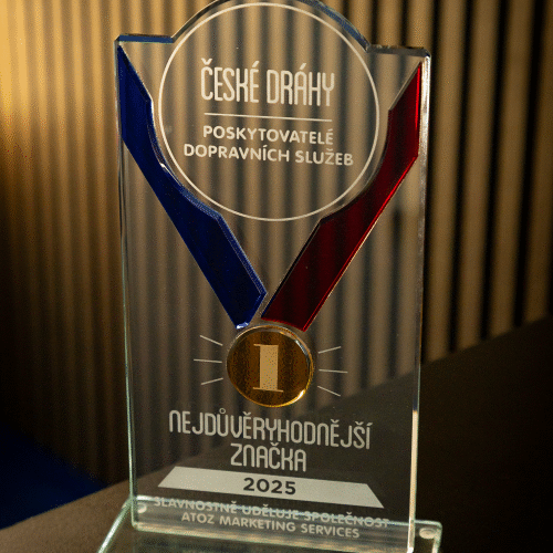 České dráhy jsou už po osmé za sebou Nejdůvěryhodnější značkou mezi poskytovateli dopravních služeb