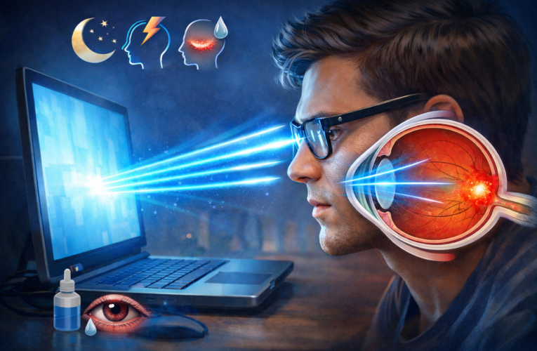 Modré světlo v zimě: mýty, realita a proč nás obrazovky unavují