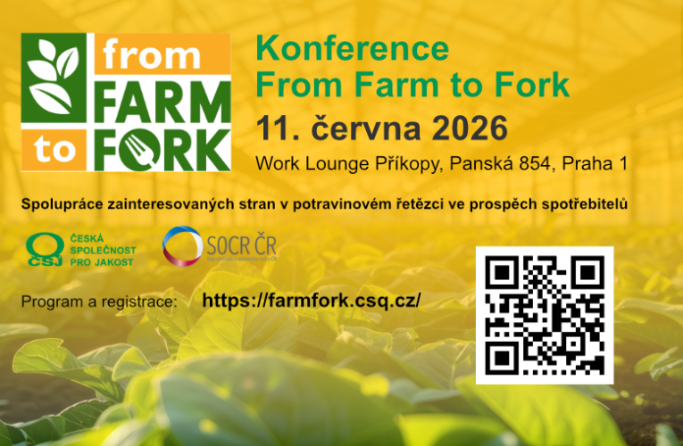 Kvalitu a bezpečnost potravin budou odborníci hodnotit na konferenci From Farm To Fork